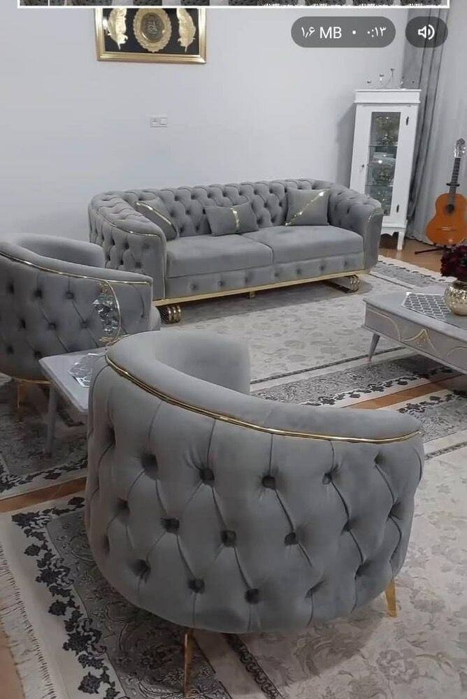 Ensemble de canapé élégant en velours