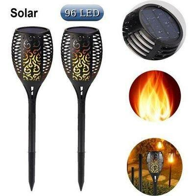 Lampes solaires LED flamme