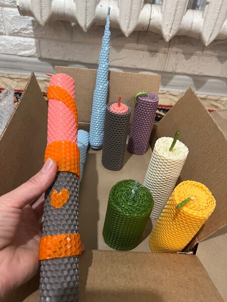 Свечи на заказ, восковые 100  % натуральные