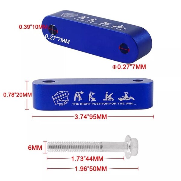 Car Bonnet Hood Spacer Aluminum - 2 PCs