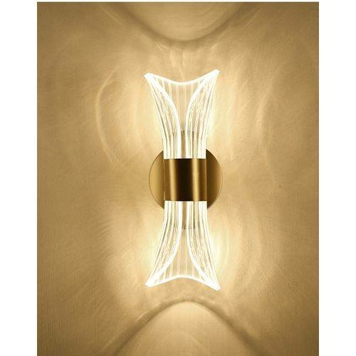 Applique Murale De Luxe En Acrylique Doré.