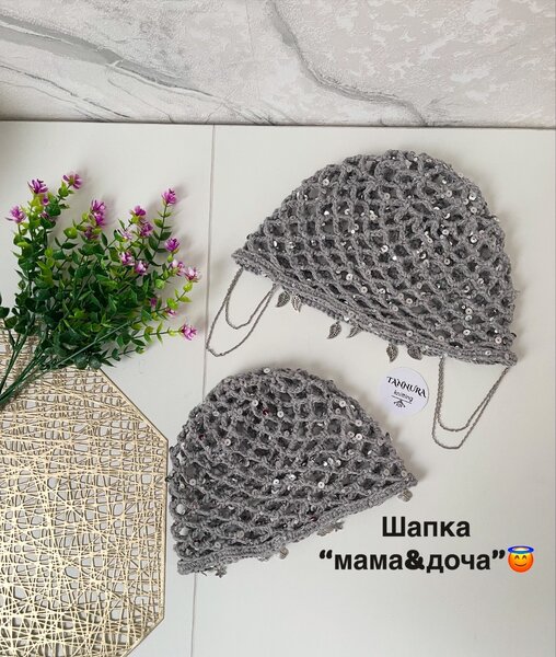 Шапка кроше ручная работа