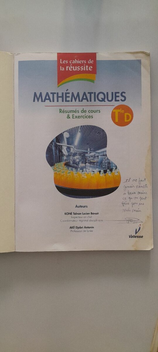 Manuel Mathématiques Tle D