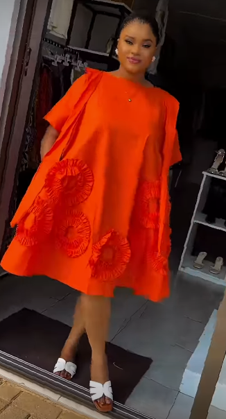 Women's Short Orange Dress