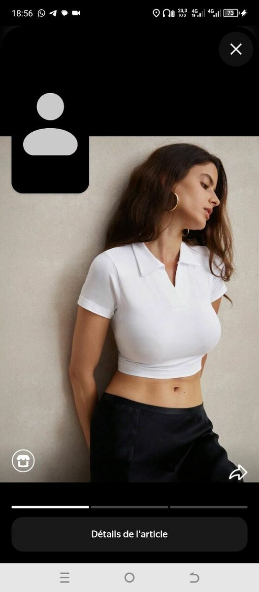 Crop Top Polo Femme