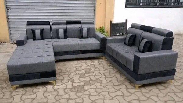 Canapé d'angle moderne en tissu