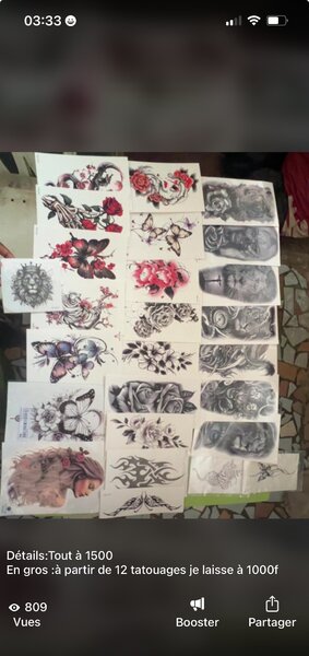 Stickers Tatouage Vintage