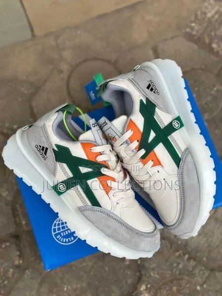 Baskets Adidas Vertes et Oranges