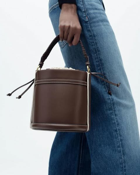 Zara Double Handle Bucket Bag