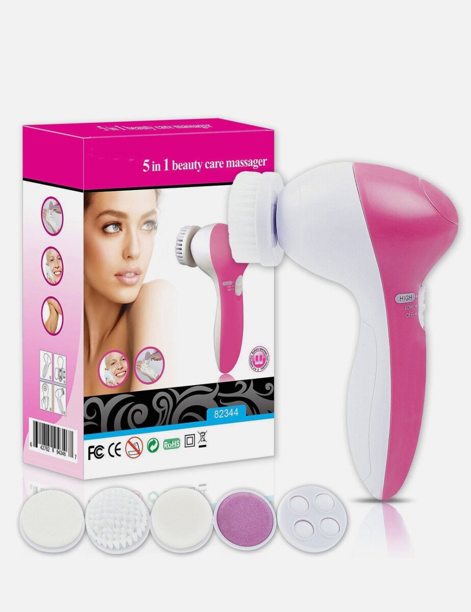 5 attachment electric face brush