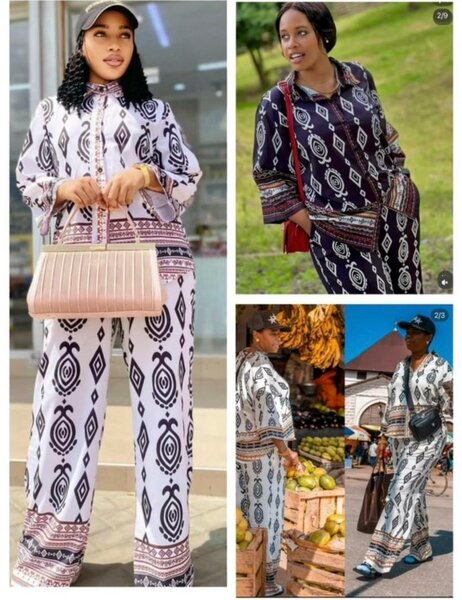 Ensemble imprimé ethnique chic