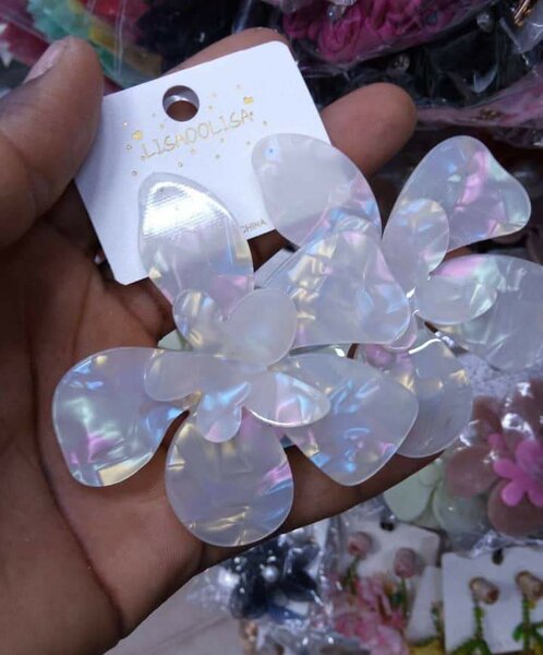 Iridescent Floral Hair Clip