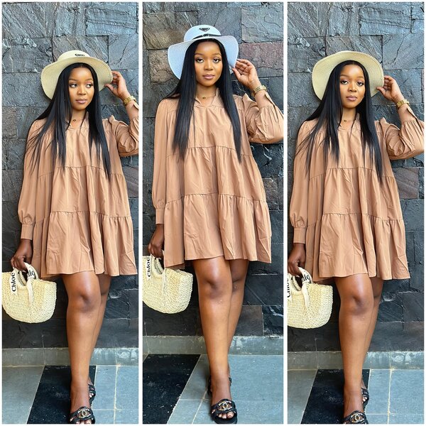 Nude dress Free size, fits S-L