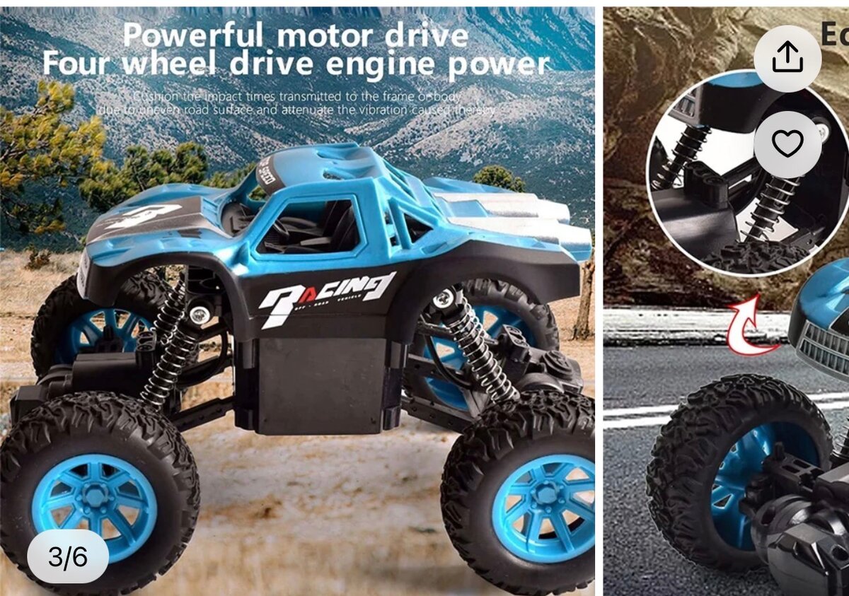 Voiture RC Tout-Terrain Rapide