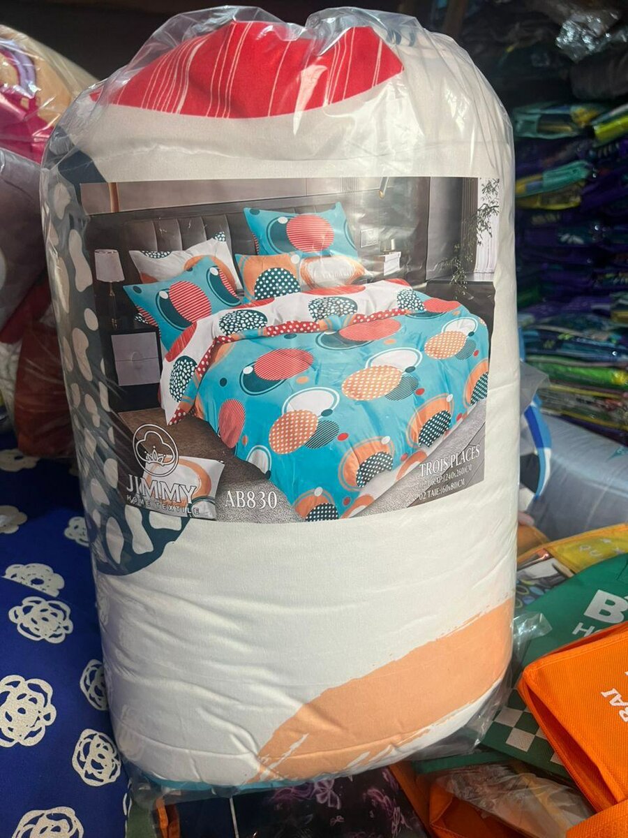 Parure de lit colorée en coton