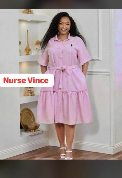 Robe mi-longue en coton chic