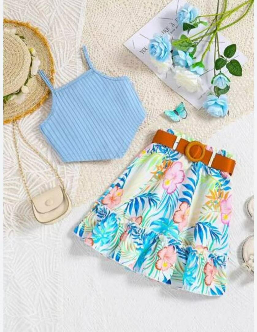 Girls skirt and top