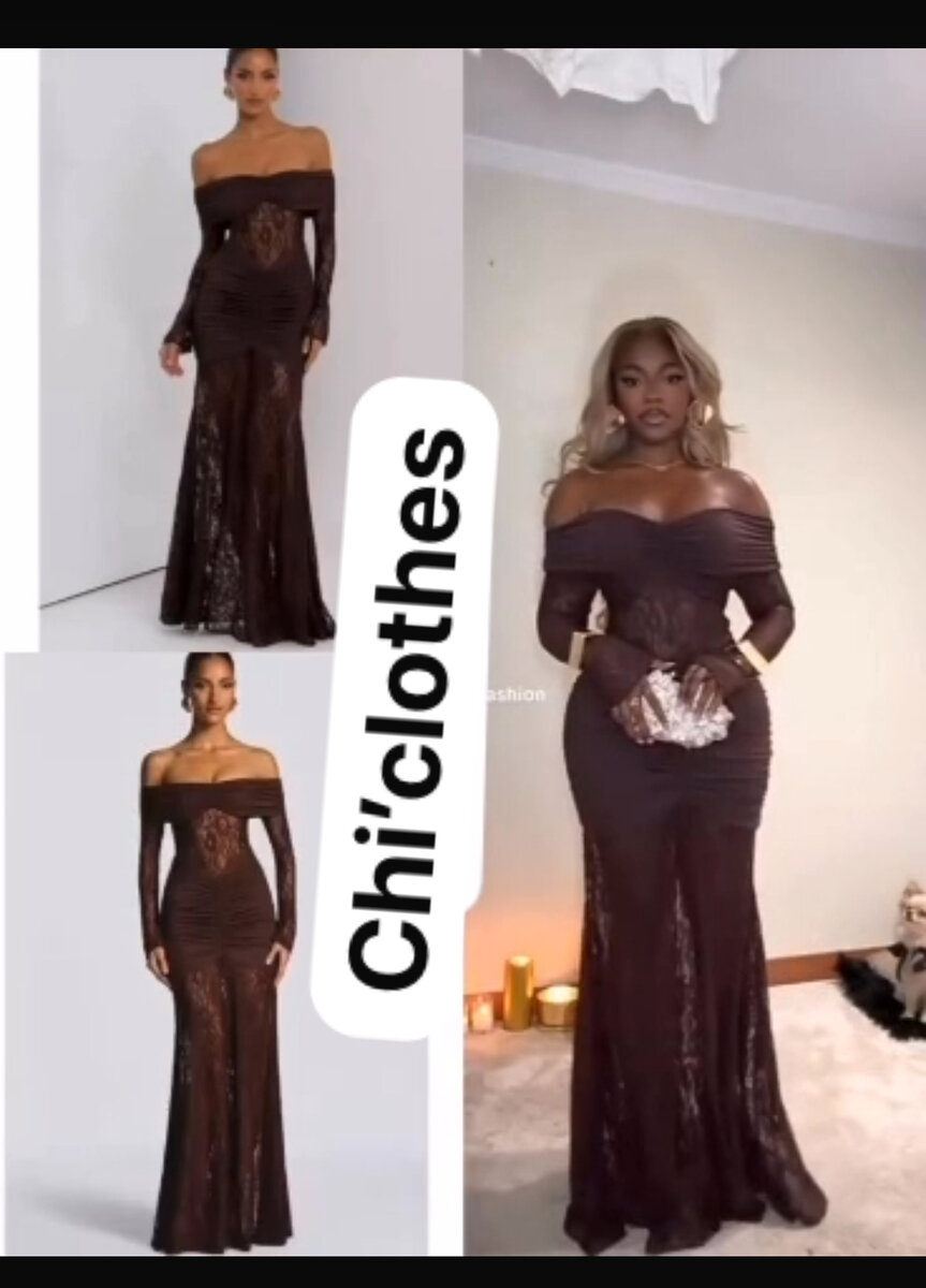 Robe longue en dentelle élégante