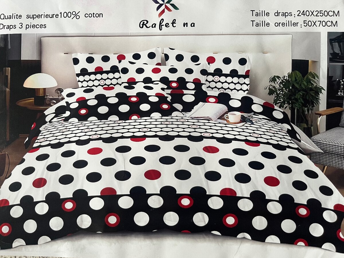 Parure de lit 100% coton