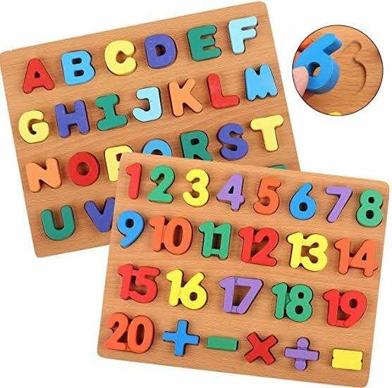 Wooden Alphabet and Number Boards