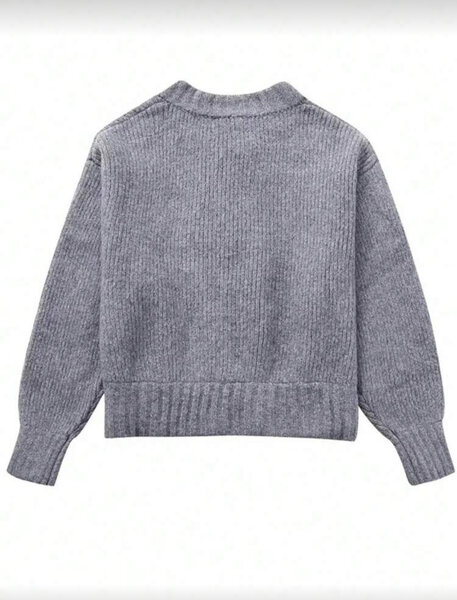 Cardigan gris en tricot