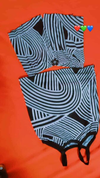 Ensemble Bikini Rayé Élégant