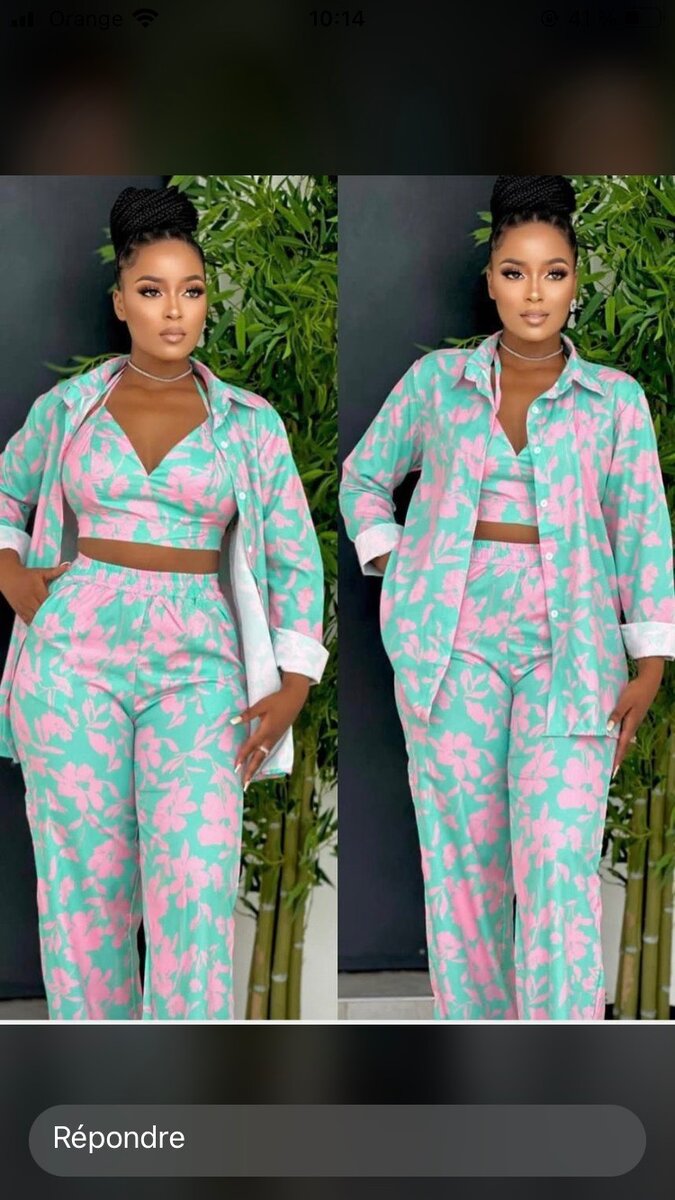 Ensemble haut et pantalon pour femme