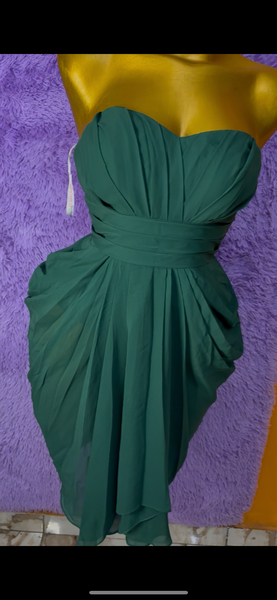 Robe bustier fluide verte