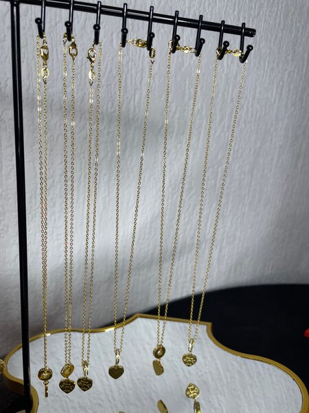 Collier pendentif cœur doré