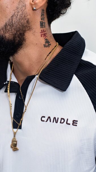 Polo homme bicolore moderne