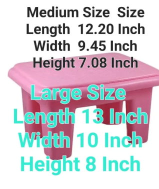 Stool Plastic - Bath Stool - Multi Purpose Plastic Stool Chowki - Sitting Stool - Baby Stool Table - Adult Stool