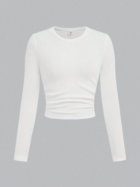 Haut blanc à manches longues