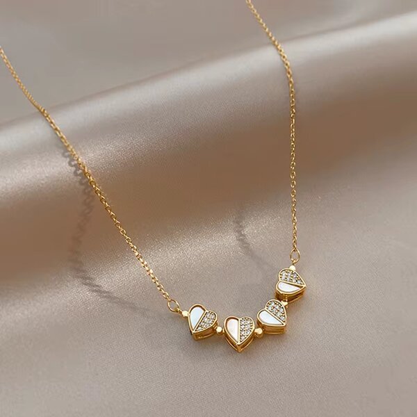 Collier pendentif cœur doré