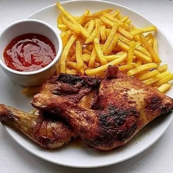 Frites au poulet