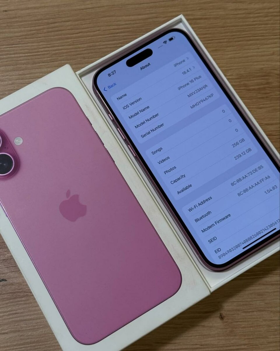 iPhone 16 Rose Neuf 256GB