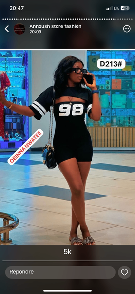 Robe noire sportive 98