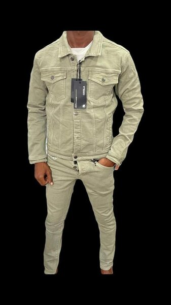 Ensemble casual en denim pour homme