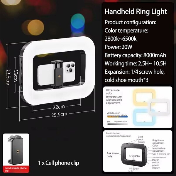 Lampe Ring LED Portable