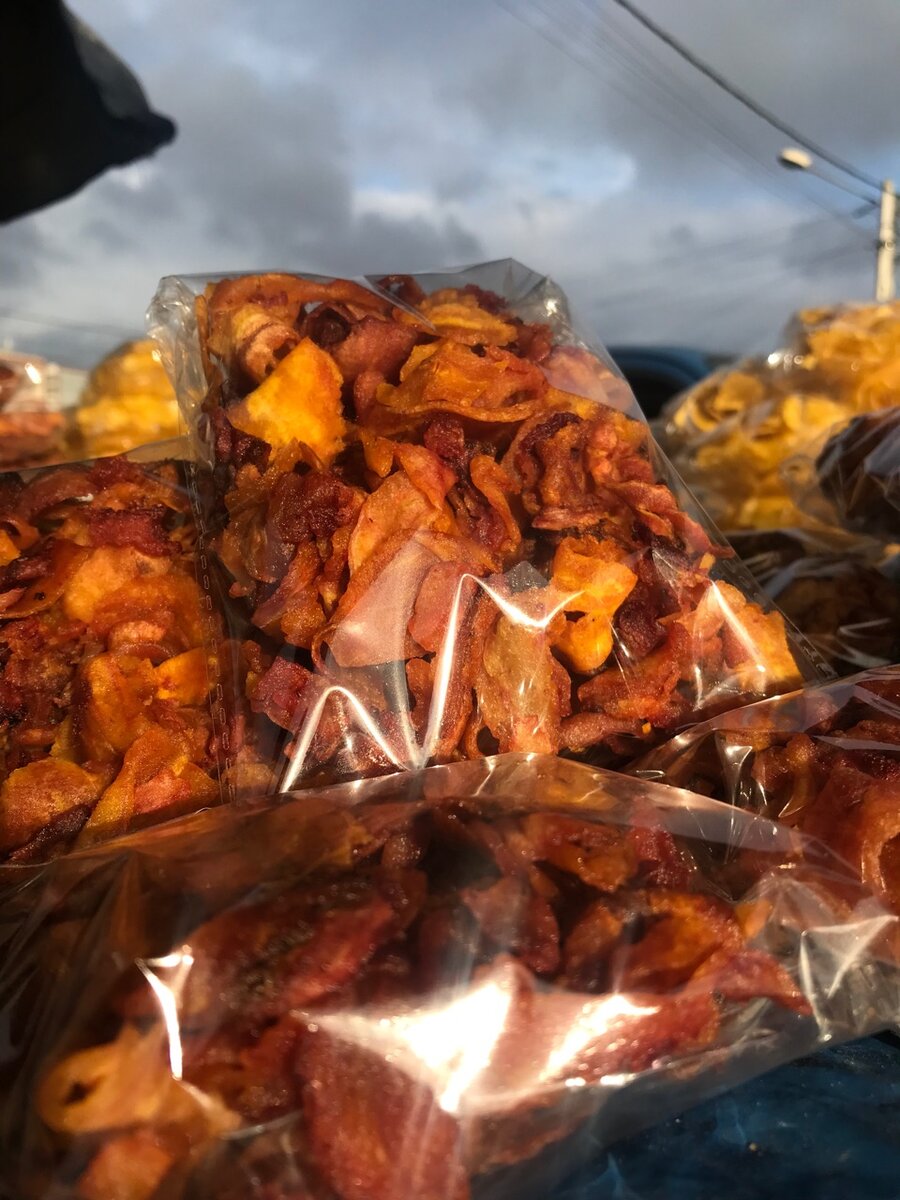 Chips de fruits croquants