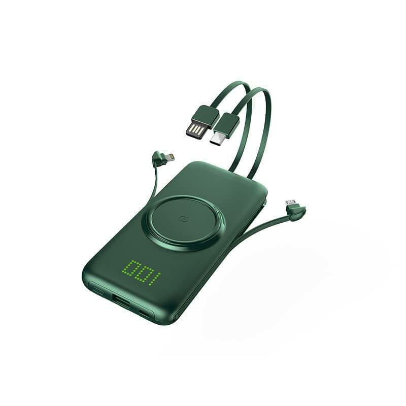 Powerbank externe sans fil 60000mAh, charge rapide, câble d'