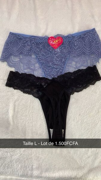 Lot de 2 Strings en Dentelle