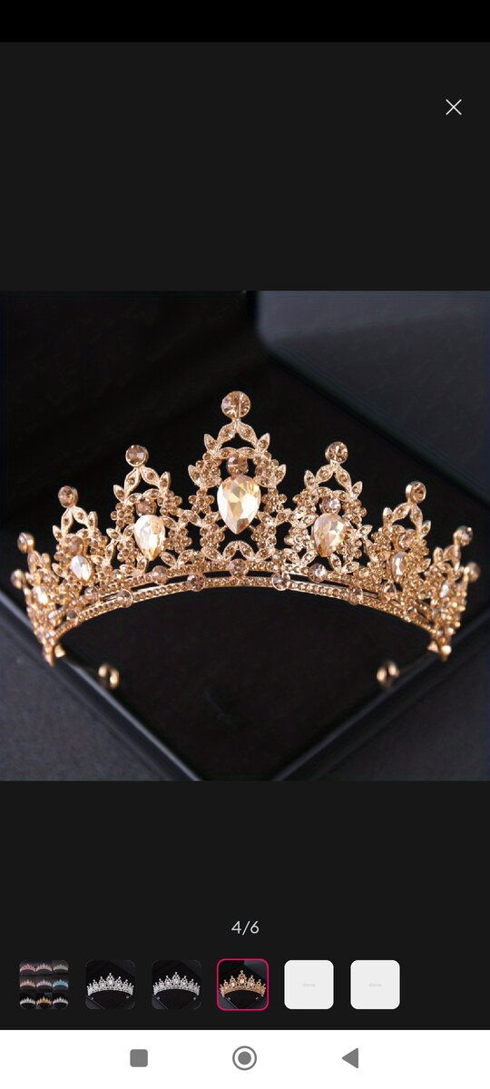 Bridal crown golden colour