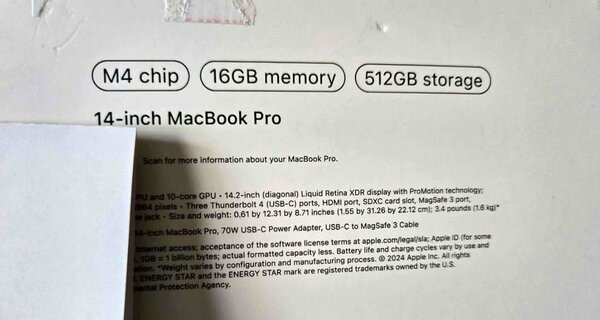 MacBook Pro 14" M4 16GB RAM