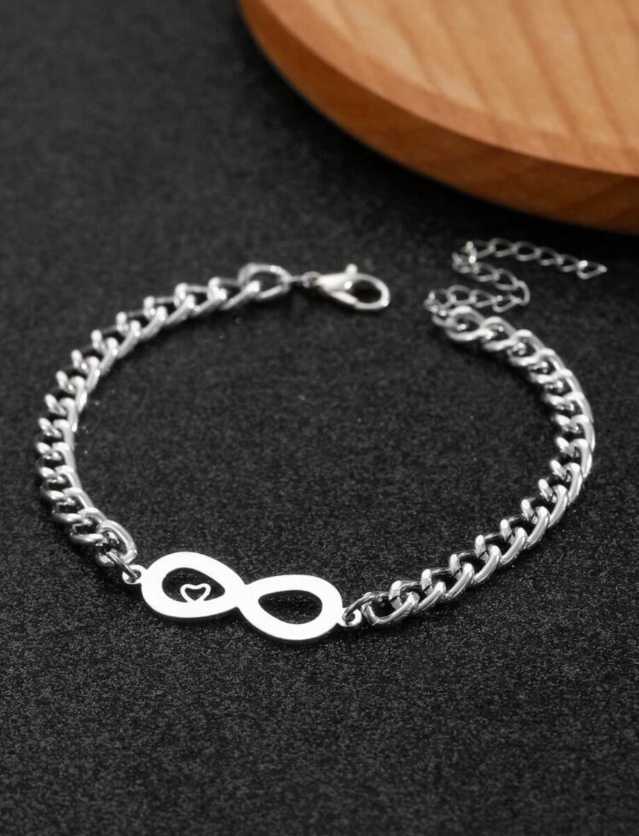 Heart and infinity bracelet