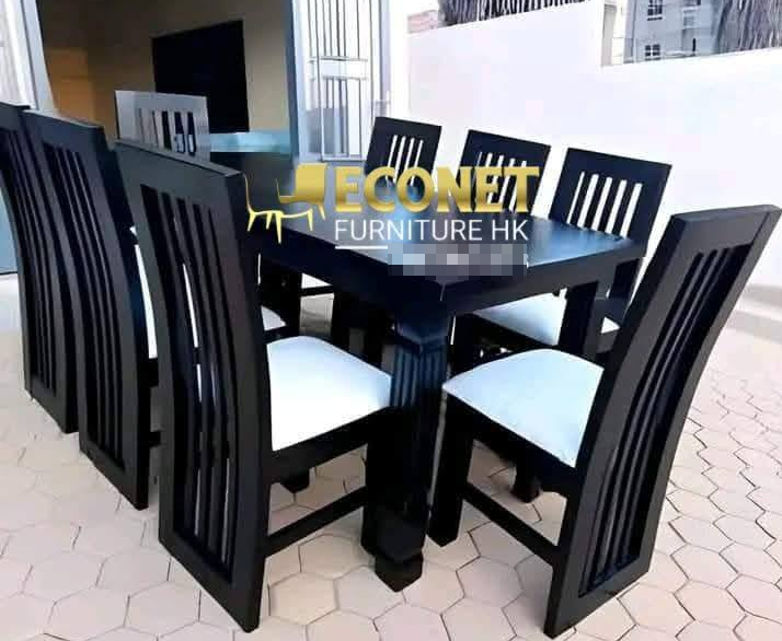 Kitchen furniture, table with 8 chairs