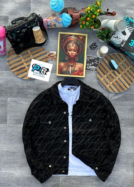 Veste noire élégante unisexe