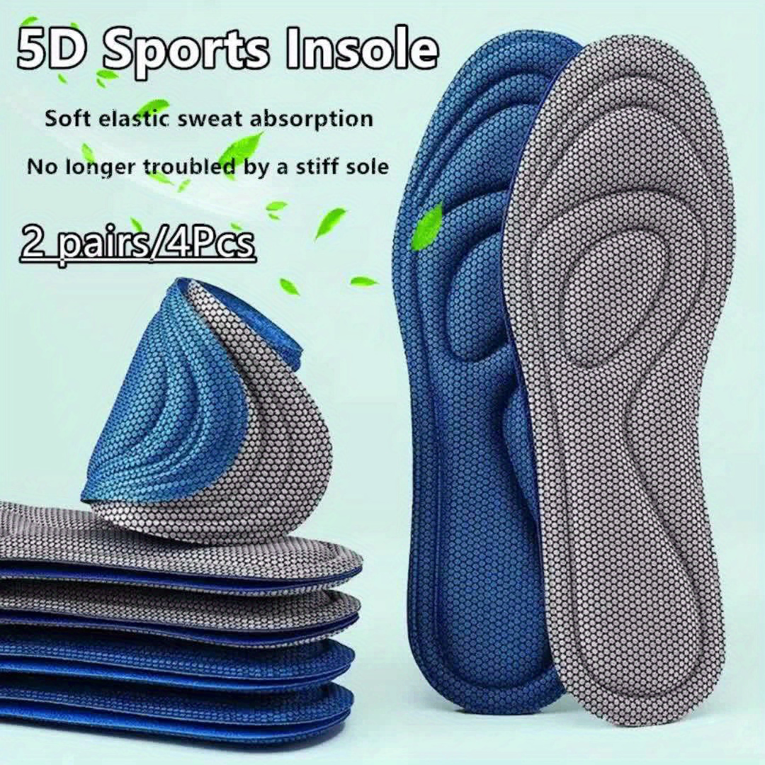 1 Pair 5D Memory Foam Insoles for Men & Women,
