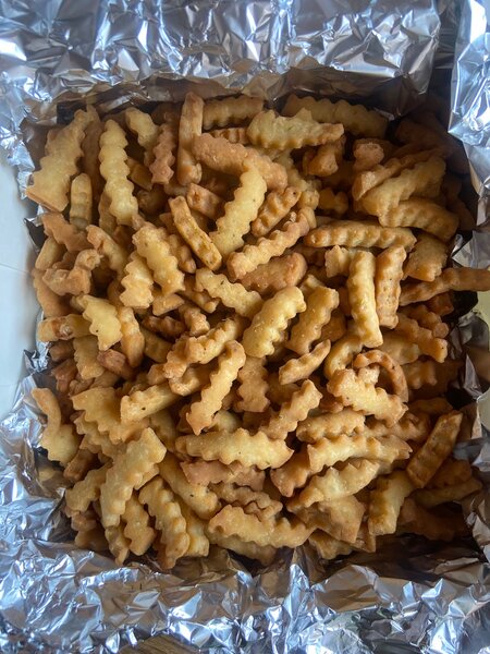 Biscuits apéritif salés ondulés