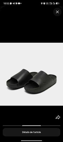 Claquettes Hommes Noires
