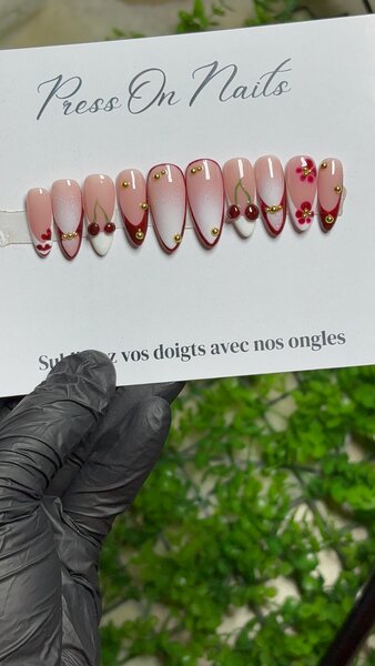 Ongles Press On Design Floral